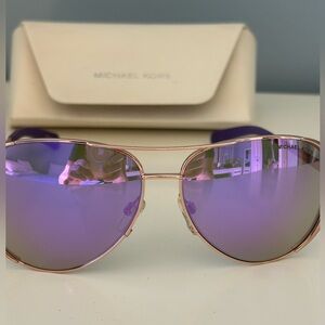 Michael Kors Rose Gold and Purple Sunglasses